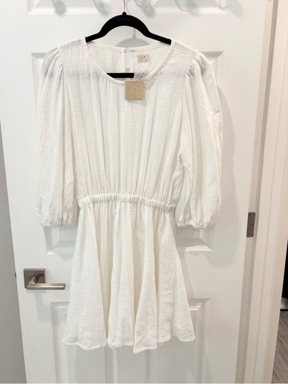 Phie Collective Organic Cotton Creamy white mini dress size‎ Medium